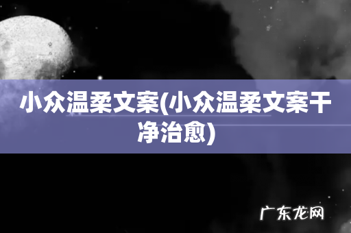 小众温柔文案干净治愈 小众温柔文案
