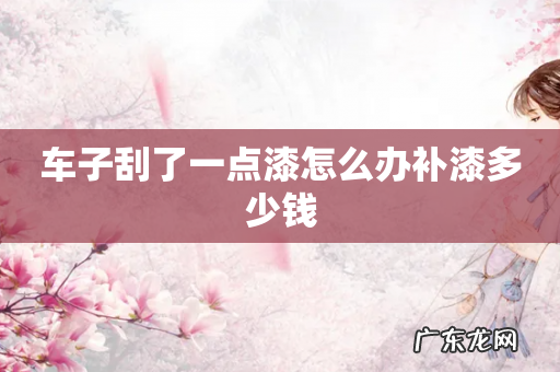 车子刮了一点漆怎么办补漆多少钱