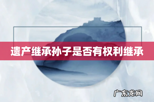 遗产继承孙子是否有权利继承