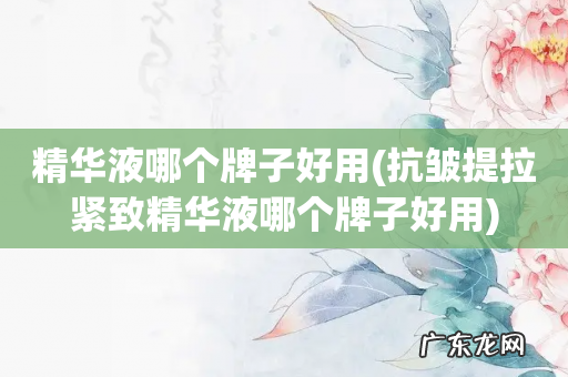 抗皱提拉紧致精华液哪个牌子好用 精华液哪个牌子好用