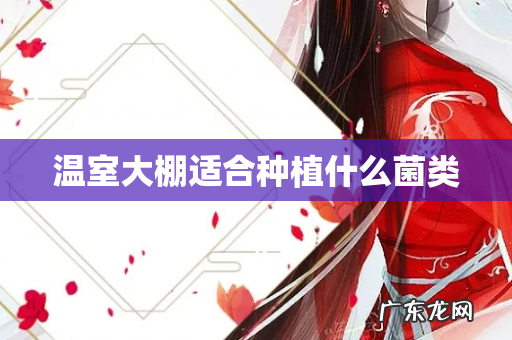 温室大棚适合种植什么菌类