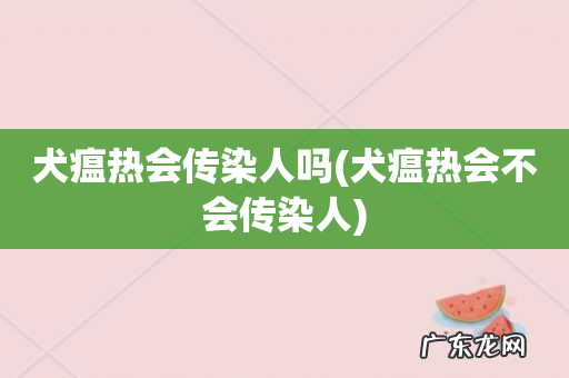 犬瘟热会不会传染人 犬瘟热会传染人吗