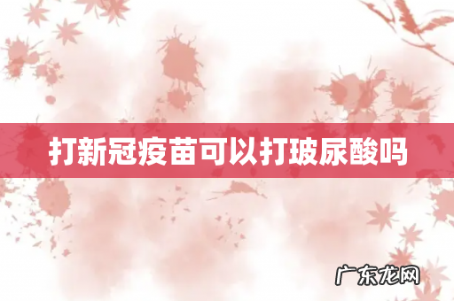 打新冠疫苗可以打玻尿酸吗