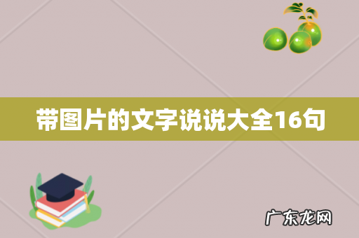 带图片的文字说说大全16句