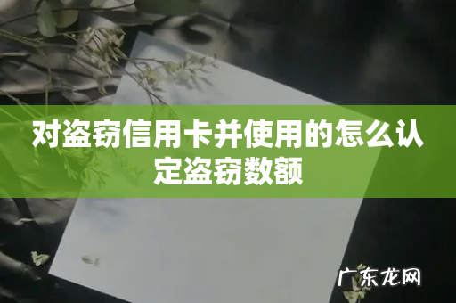对盗窃信用卡并使用的怎么认定盗窃数额