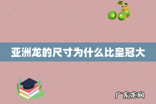 亚洲龙的尺寸为什么比皇冠大