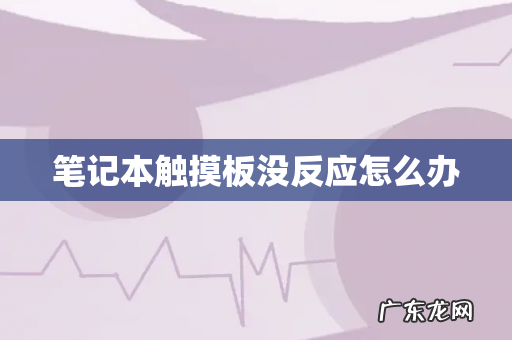 笔记本触摸板没反应怎么办