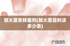 放火罪是刑法多少条 放火罪怎样量刑