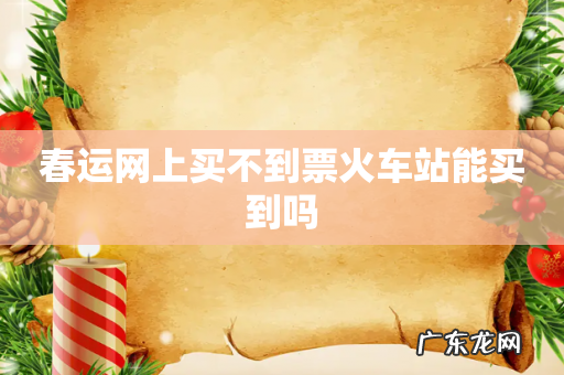 春运网上买不到票火车站能买到吗