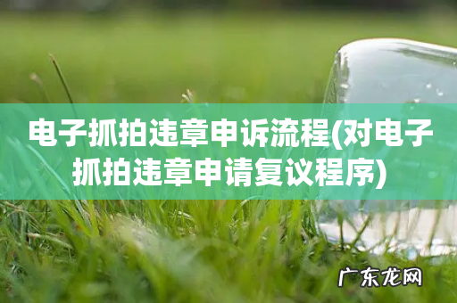 对电子抓拍违章申请复议程序 电子抓拍违章申诉流程