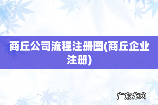 商丘企业注册 商丘公司流程注册图
