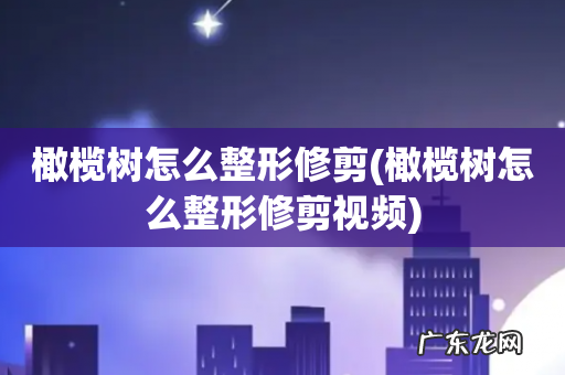 橄榄树怎么整形修剪视频 橄榄树怎么整形修剪