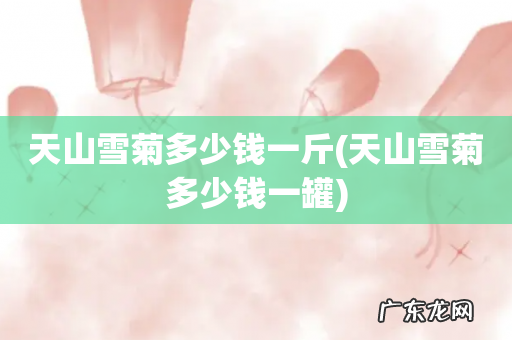 天山雪菊多少钱一罐 天山雪菊多少钱一斤