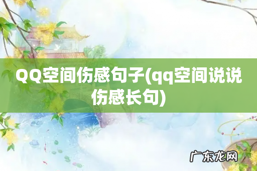 qq空间说说伤感长句 QQ空间伤感句子