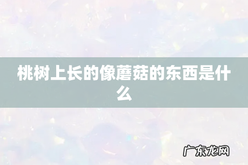 桃树上长的像蘑菇的东西是什么