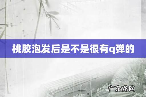 桃胶泡发后是不是很有q弹的