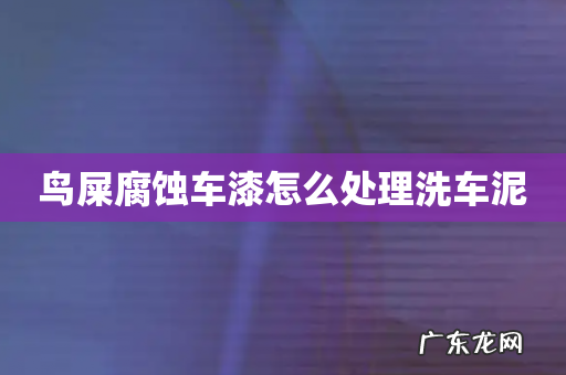 鸟屎腐蚀车漆怎么处理洗车泥