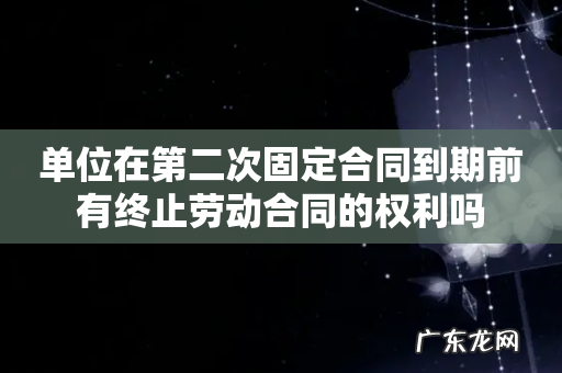 单位在第二次固定合同到期前有终止劳动合同的权利吗