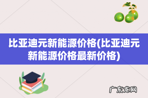 比亚迪元新能源价格最新价格 比亚迪元新能源价格