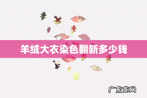 羊绒大衣染色翻新多少钱