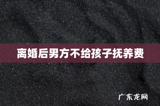 离婚后男方不给孩子抚养费