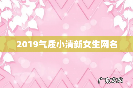 2019气质小清新女生网名