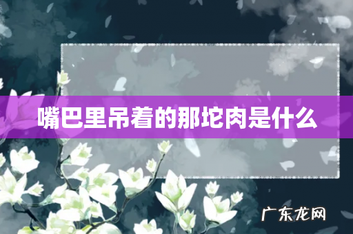 嘴巴里吊着的那坨肉是什么