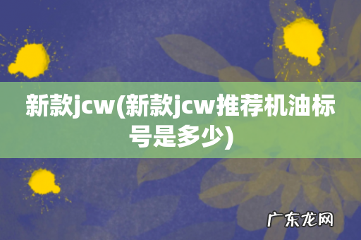 新款jcw推荐机油标号是多少 新款jcw