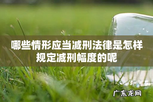 哪些情形应当减刑法律是怎样规定减刑幅度的呢