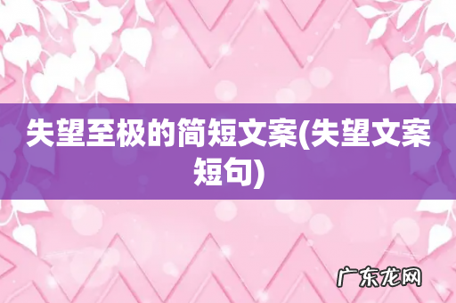 失望文案短句 失望至极的简短文案