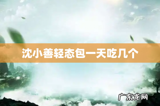 沈小善轻态包一天吃几个