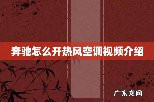 奔驰怎么开热风空调视频介绍