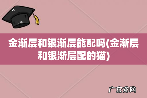 金渐层和银渐层配的猫 金渐层和银渐层能配吗