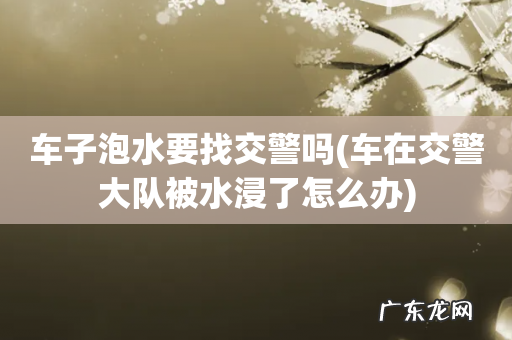 车在交警大队被水浸了怎么办 车子泡水要找交警吗