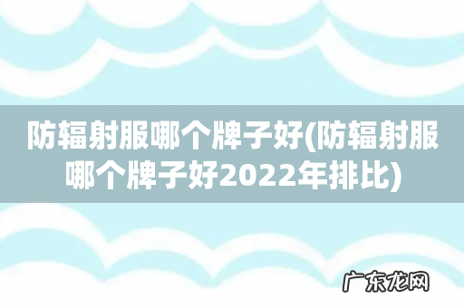 防辐射服哪个牌子好2022年排比 防辐射服哪个牌子好
