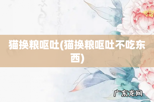 猫换粮呕吐不吃东西 猫换粮呕吐