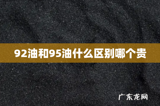 92油和95油什么区别哪个贵