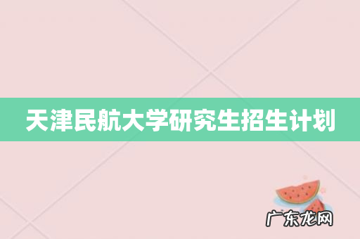 天津民航大学研究生招生计划