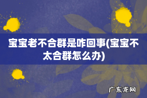 宝宝不太合群怎么办 宝宝老不合群是咋回事