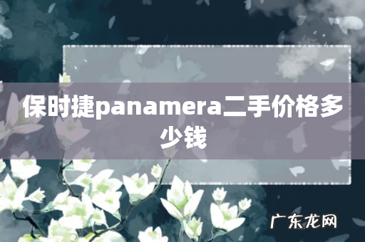 保时捷panamera二手价格多少钱