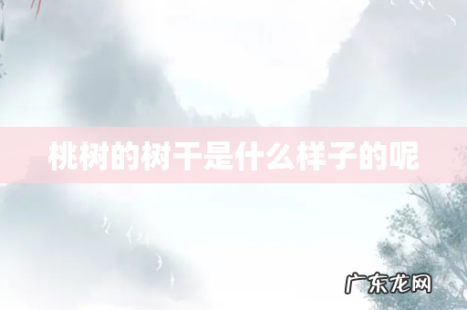 桃树的树干是什么样子的呢