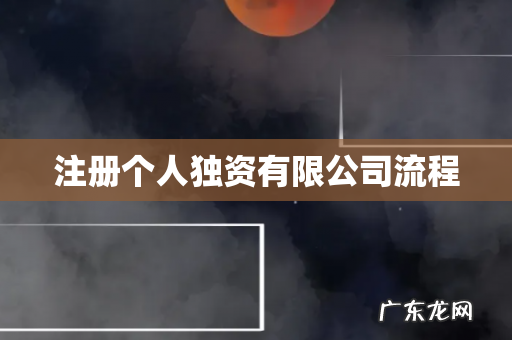 注册个人独资有限公司流程