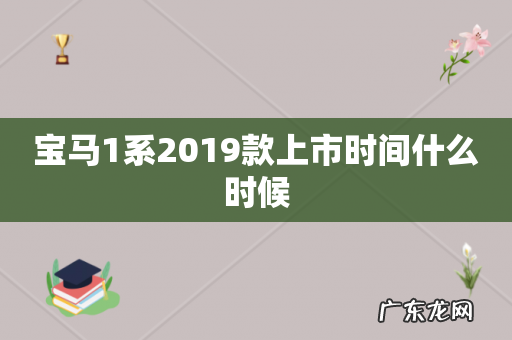 宝马1系2019款上市时间什么时候