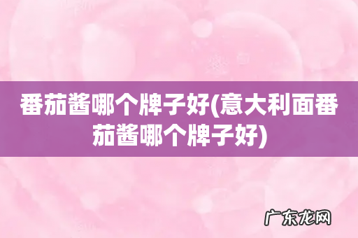 意大利面番茄酱哪个牌子好 番茄酱哪个牌子好