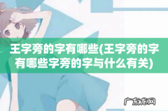 王字旁的字有哪些字旁的字与什么有关 王字旁的字有哪些