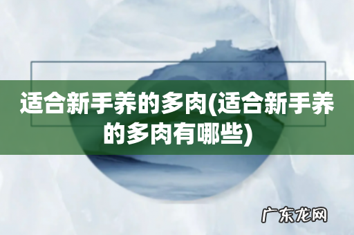 适合新手养的多肉有哪些 适合新手养的多肉