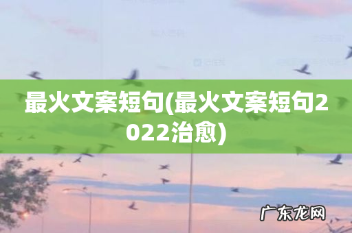 最火文案短句2022治愈 最火文案短句