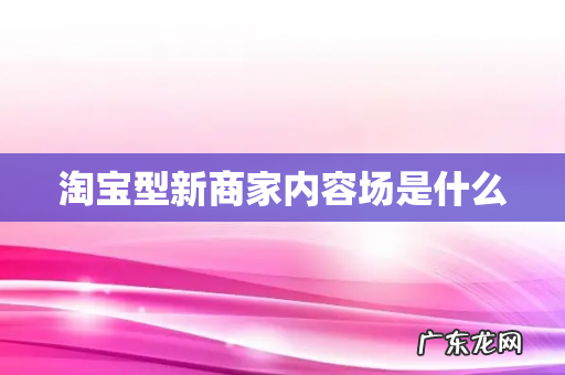 淘宝型新商家内容场是什么