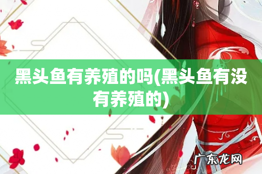 黑头鱼有没有养殖的 黑头鱼有养殖的吗