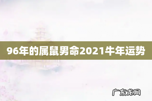 96年的属鼠男命2021牛年运势